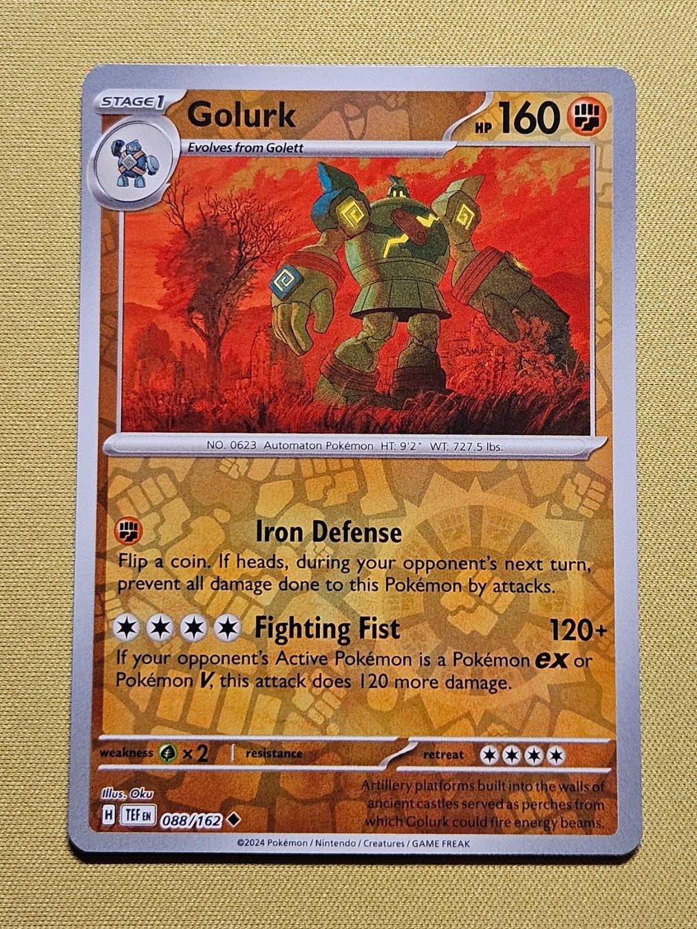 Pokémon Carte collezionabili: Temporal Forces - Golurk 088/162 EN – Usato da Bellinzona venduto da Pokemarco