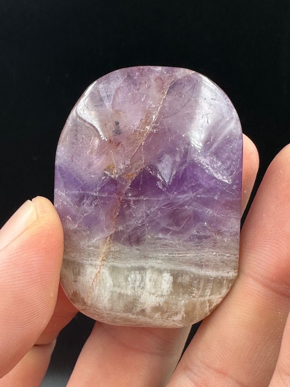 Minerali & Pietre curative: Amethyst mit Achat Handschmeichler Heilstein – Nuovo e nell'imballaggio originale da Männedorf venduto da Handschmeichler 1