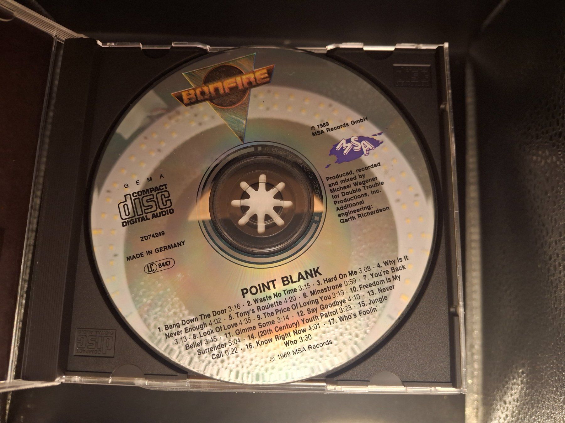 CD: Bonfire – Point Blank – Usato da St.Gallen venduto da jalamusic 2