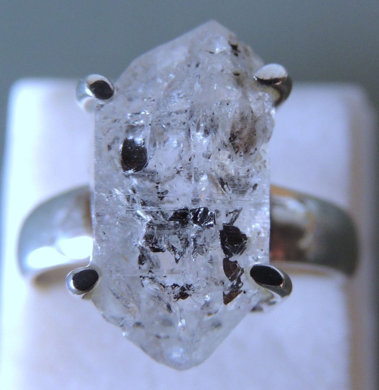 Bagues: Herkimer Diamant Silber 925 Fingerring Gr. 59 – D'occasion à Waldenburg par schaller707