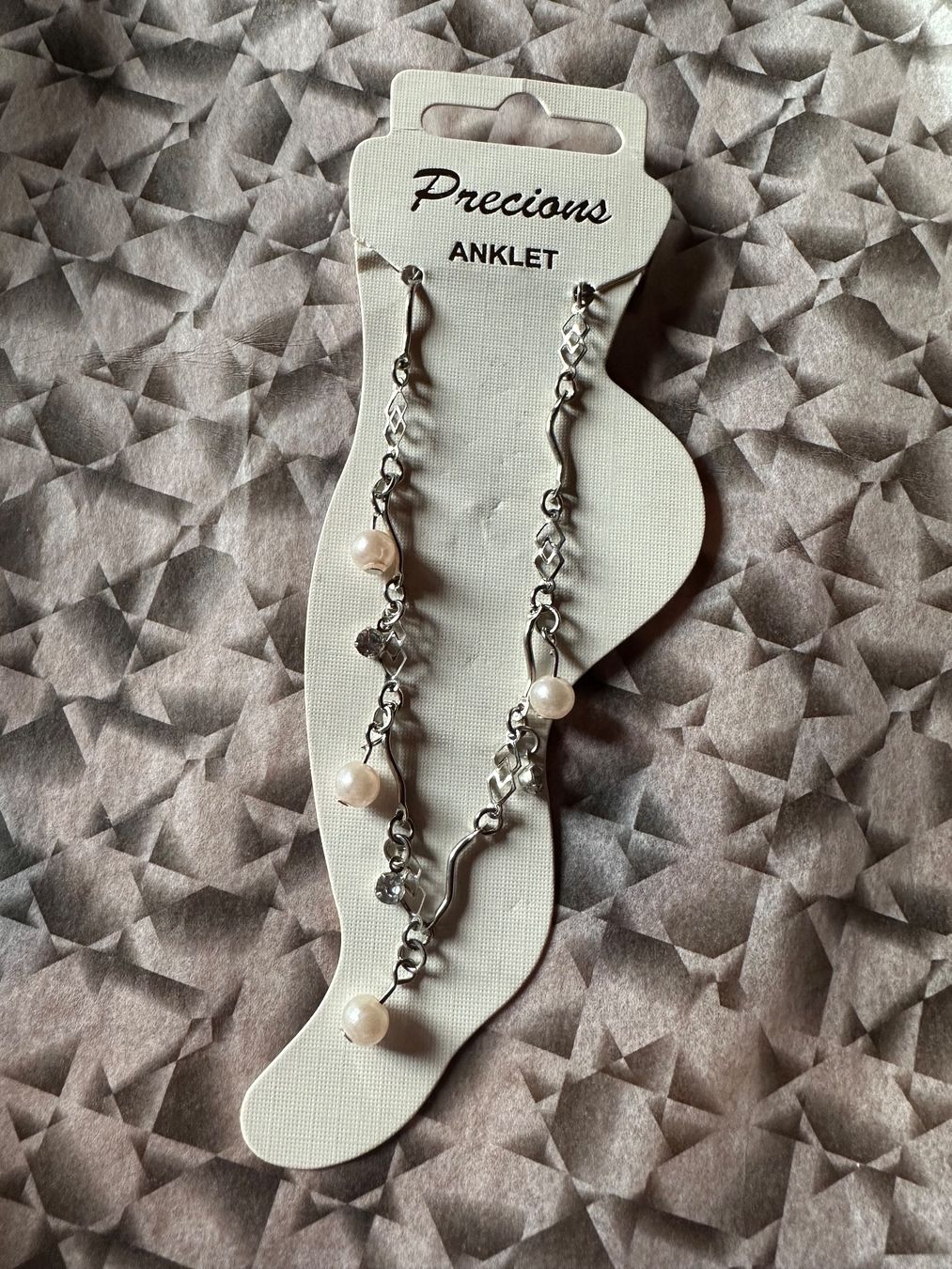 Catenine: Fusskette mit Kunstperlen - Sommerliches Accessoire – Nuovo e nell'imballaggio originale da Grächen venduto da Walterli_88