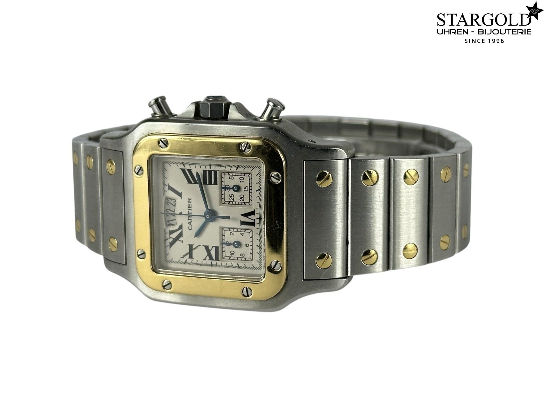 Cartier Orologi: Cartier Santos Galbée Chronograph - 2425 – Usato da Zürich venduto da Stargold-Uhren 7
