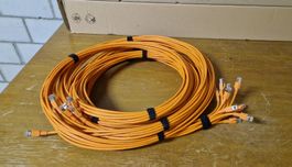 11 Stück Netzwerkkabel CAT.6A, Datwyler, 7.5m - RJ45 - Orang