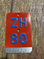 Velonummer ZH 80, wie neu