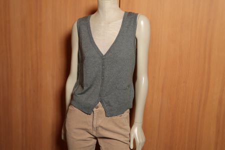Strickweste H&M, grau mel. neuwert. Gr.M