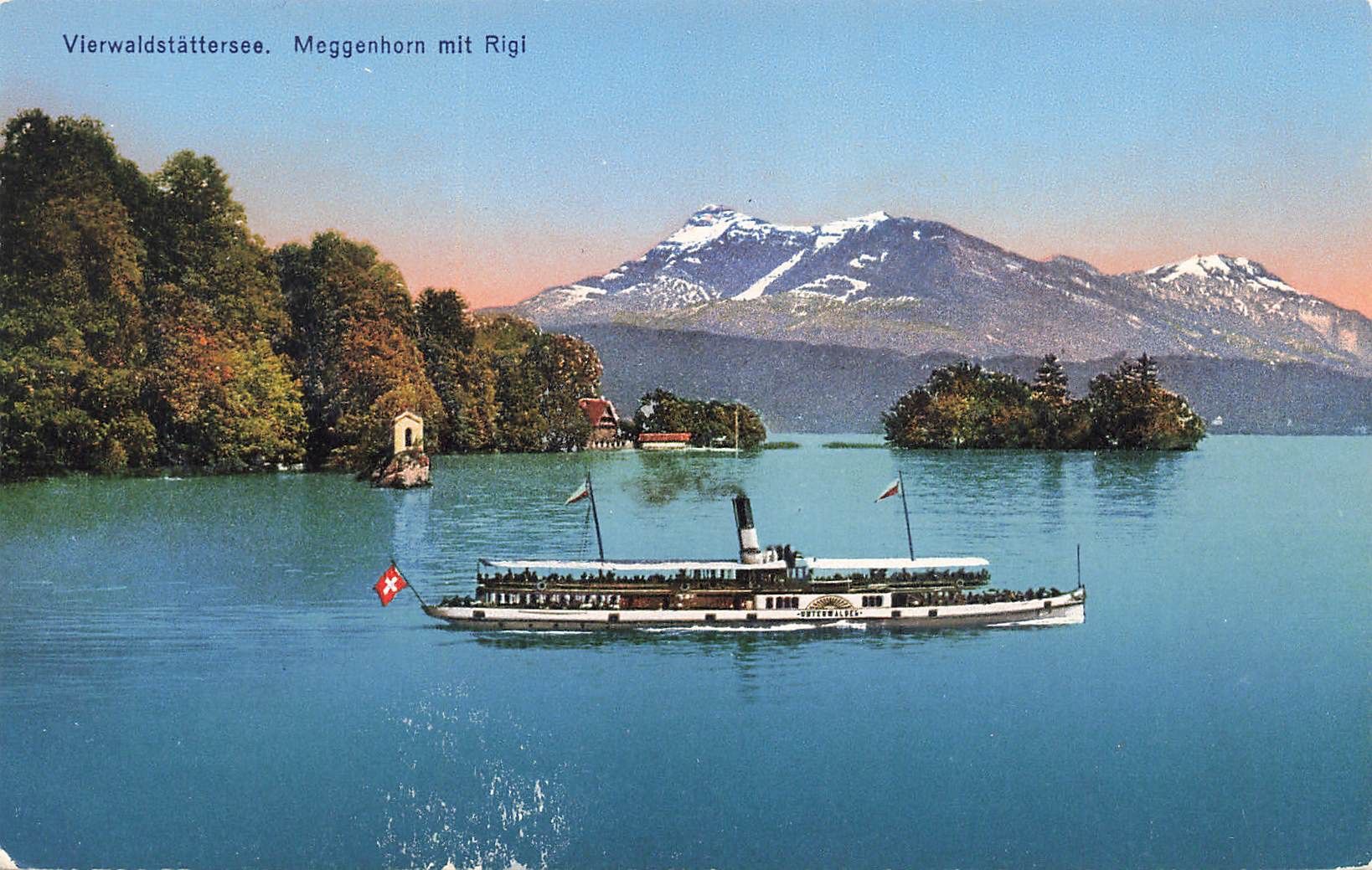 Cartes postales: Meggen Vierwaldstättersee LU Dampfschiff – D'occasion à Biasca par Blenio71