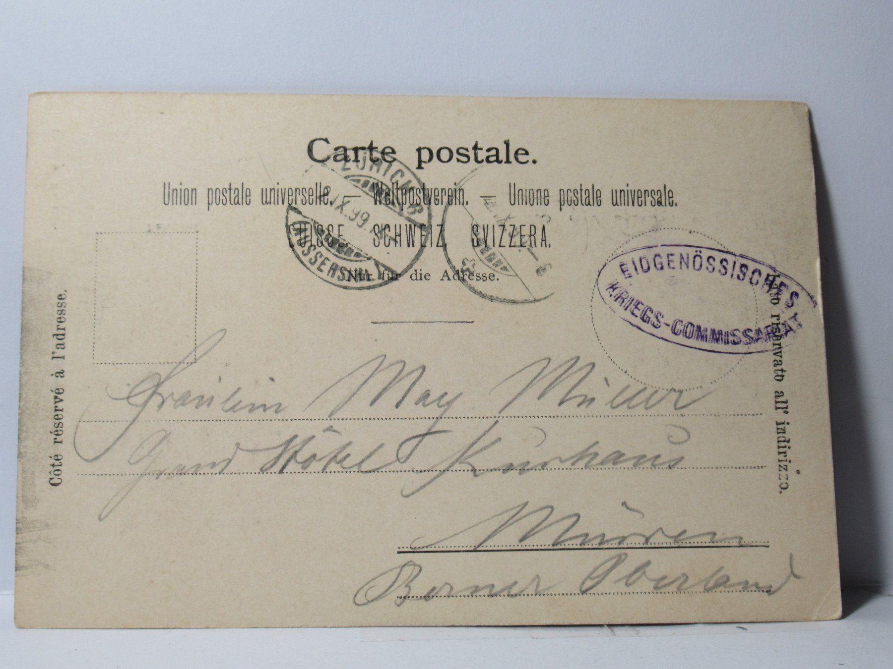 Cartoline postali: Zürich , Bahnhof 1899 – Usato da Grenchen venduto da Bluemchen1900 1