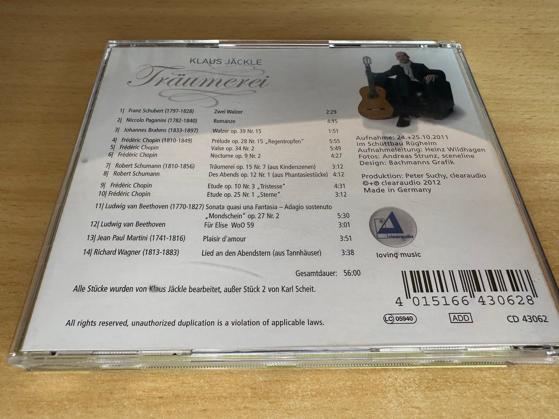 CD: Klaus Jäckle - Träumerei – Usato da Rikon im Tösstal venduto da Alpenmutz 1
