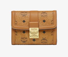 MCM TRACY SMALL WALLET - GELDBÖRSE - COGNAC