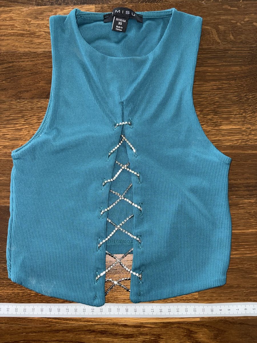 Top: Sommer Top, petrol blau, Gr. XS – Nuovo (secondo la descrizione) da Dübendorf venduto da lus_d2rx