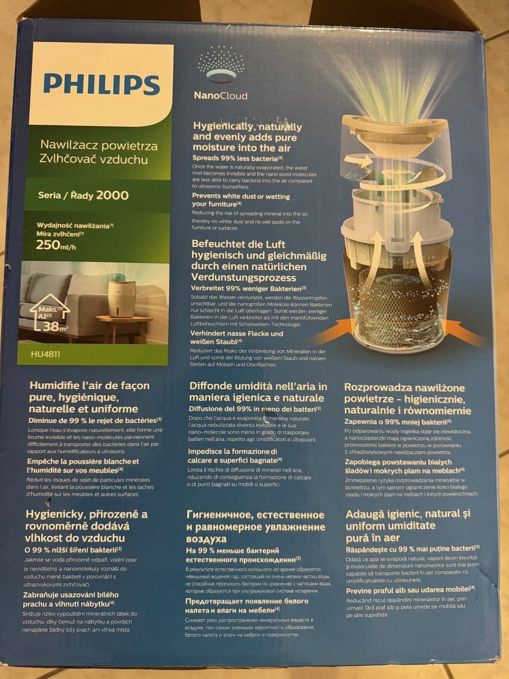 Philips Umidificatori d'aria: Luftbefeuchter - Philips HU4811/10 - neu u. originalverpackt – Nuovo e nell'imballaggio originale da Oberwallis venduto da Shopwallis 2