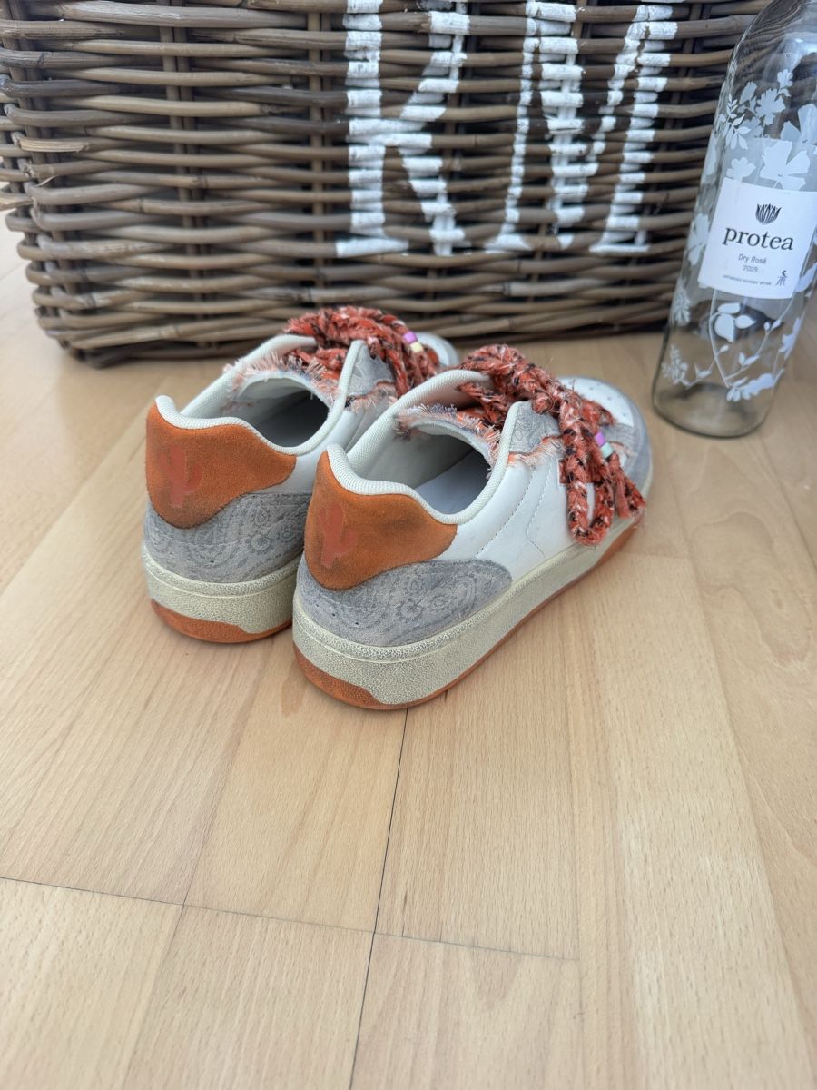 Scarpe da donna: Sneaker Low Top beige orange gemustert – Nuovo (secondo la descrizione) da Uster venduto da sandi_95 2