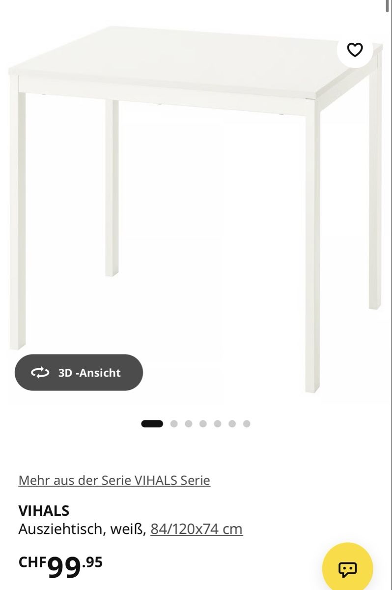 Tables: IKEA White Pull-Table – Neuf (Voir description) à Boll par stellabee 2