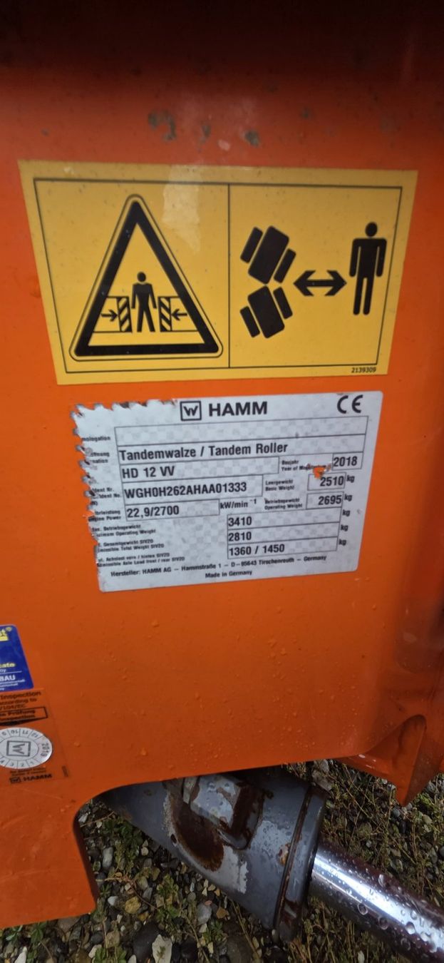 Tutte le macchine: Hamm HD12 VV Walze Baujahr 2018 Postition 1 – Usato da Lengwil venduto da x-rent 5