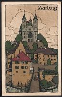 Steindruck-AK Aarburg, Brückenpartie mi