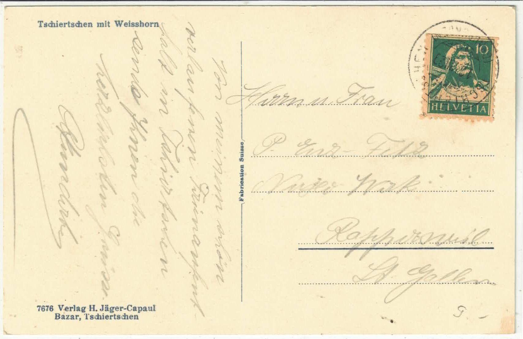 Cartes postales: Tschiertschen - Kapelle – D'occasion à Ettingen par Kartenplanet 1