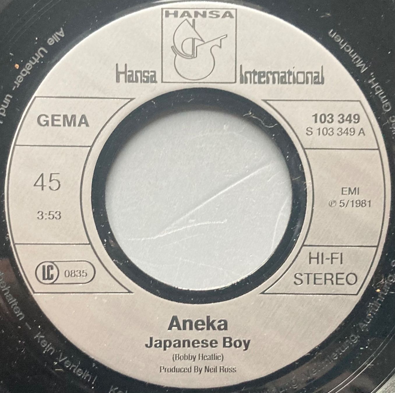 Schallplatten: ANEKA - JAPANESE BOY – Gebraucht aus Poliez-Pittet von Newtown-Records 2