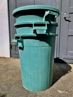 3 x Grün Abfallkübel, Kehrichteimer, Garten - Top Zustand!
