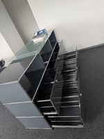 USM Haller Sideboard mit Glasplatte, Anthrazit, Theke 