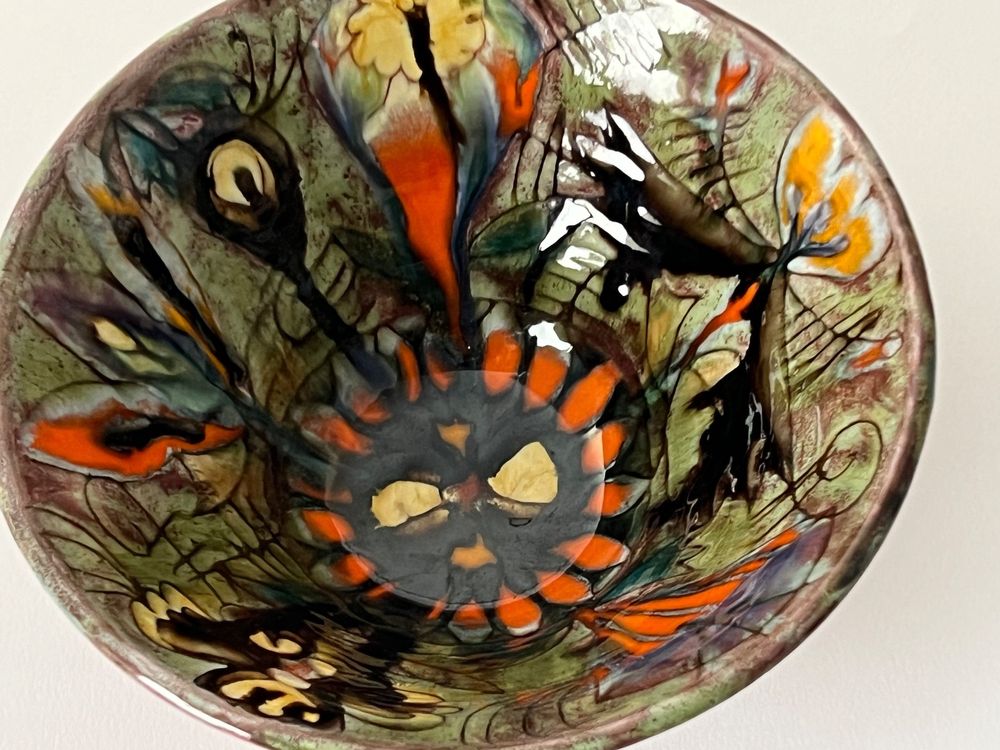 Italienischer Ovaler Fischteller Aus Keramik – 35 X 21 Cm, Handbemalt, Spülmaschinengeeignet