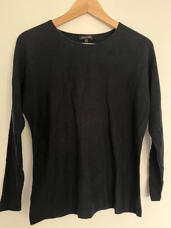 Leichter Pullover, schwarz, Gr. M, Massimo Dutti