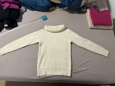Pull vintage chaud en laine et angora, taille M