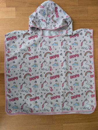 Süsser Badeponcho mit Einhorn Motiv, Mikrofaser