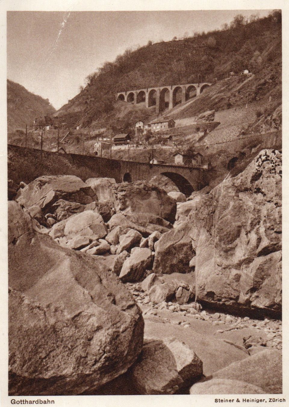 Cartoline postali: Gotthardbahn bei Giornico – Usato da Melano venduto da pisonsdro