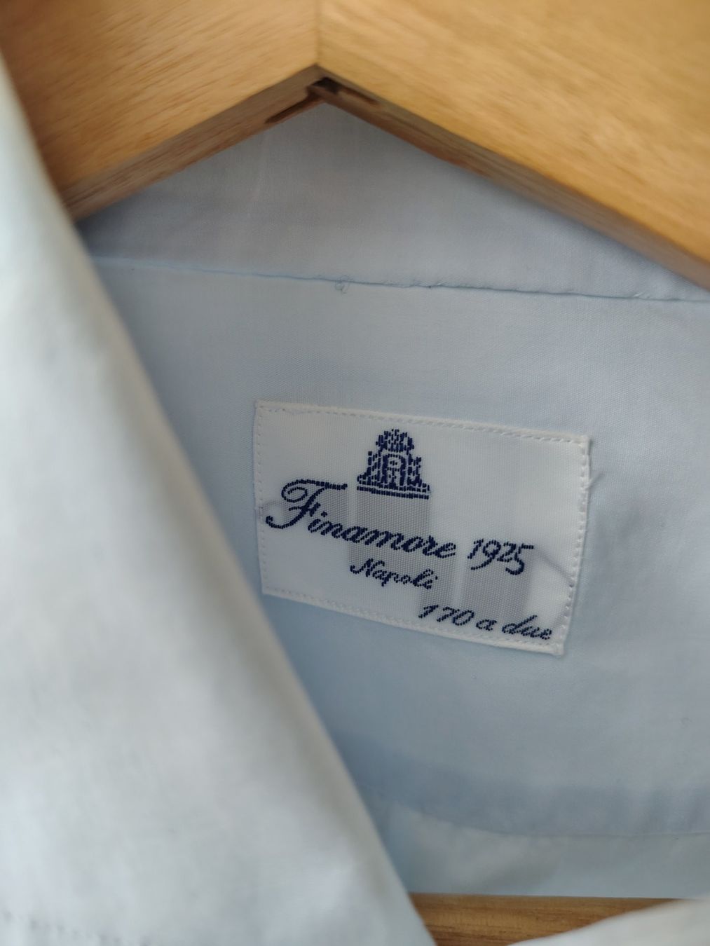 Finamore Hemden: Light Blue Finamore Cotton Shirt 40 – Gebraucht aus Dübendorf von GrimesA 3