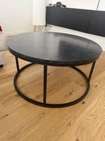 Moderner Couchtisch in Marmoroptik schwarz