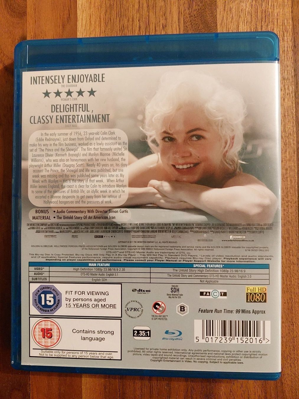 Alle DVDs: Blu Ray - My Week with Marilyn in Englisch – Gebraucht aus Rheinfelden von FilmAuktion 1