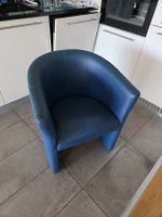 Sessel Kunstleder blau guter Zustand