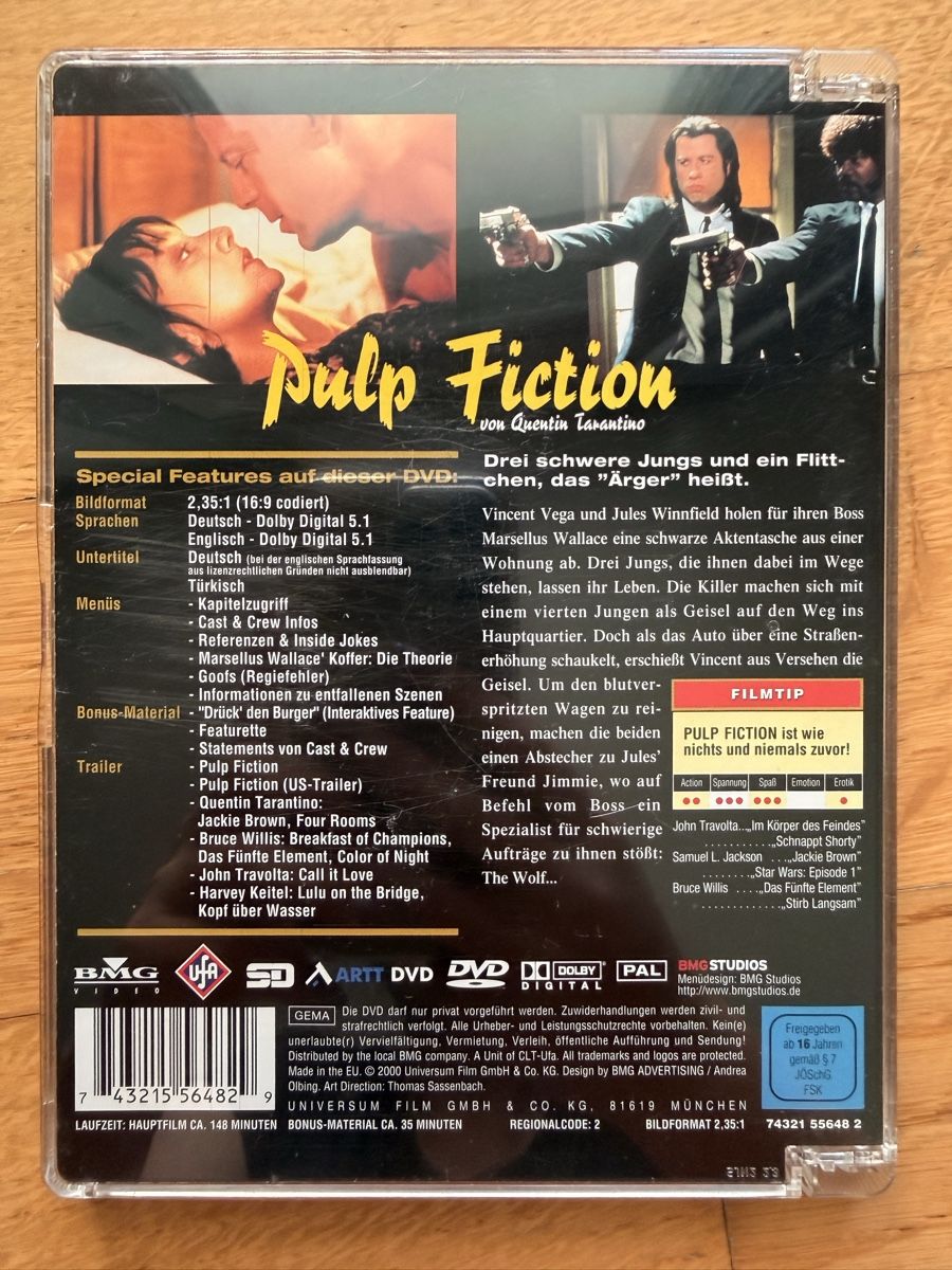 Alle DVDs: Pulp Fiction - DVD von Quentin Tarantino – Gebraucht aus Kölliken von nerdorado 1