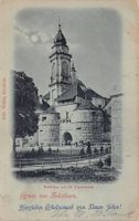 Gruss aus Solothurn, Baselthor und St. Ursenthurm, gel. 1899