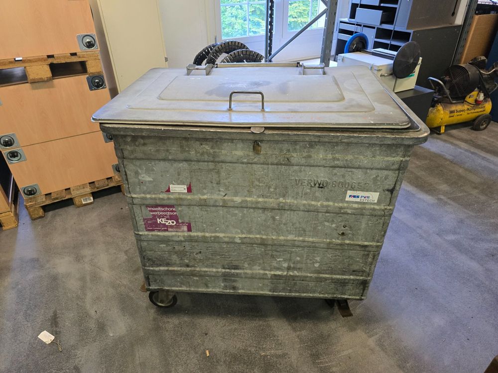 Verwo 800l Abfallcontainer Metall verzinkt ab 1.- (Gebraucht) in KRINAU ...