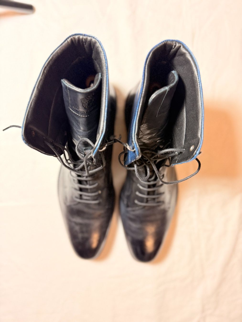 Hamilton Scarpe da uomo: Melvin & Hamilton Leder Boots schwarz/blau Gr. 44 – Usato da Zürich venduto da Fraench 3