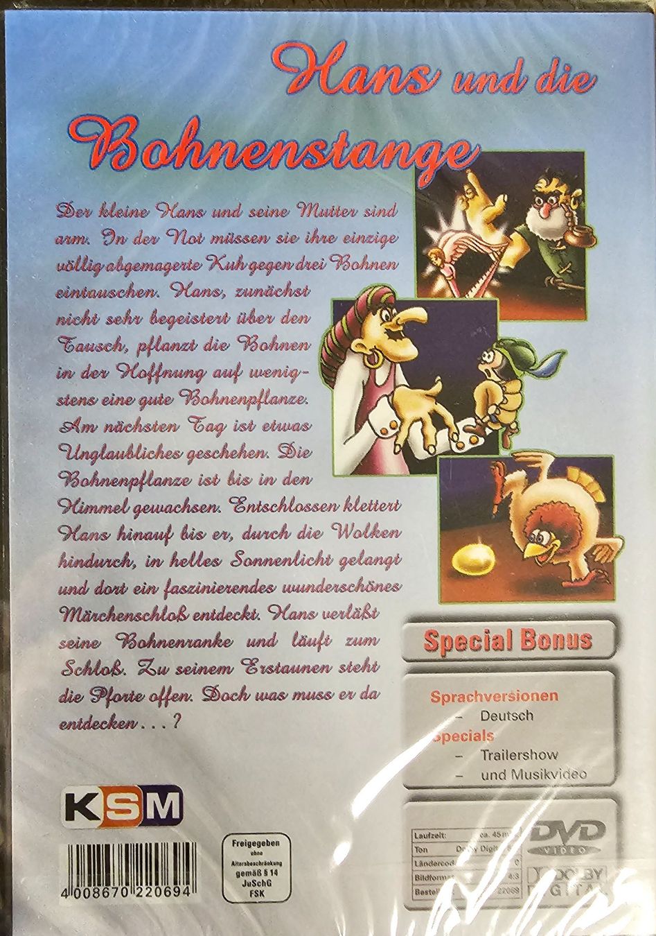 Tutti i DVDs: Hans und die Bohnenstange – Nuovo e nell'imballaggio originale da Wahlen b. Laufen venduto da Cg10 1