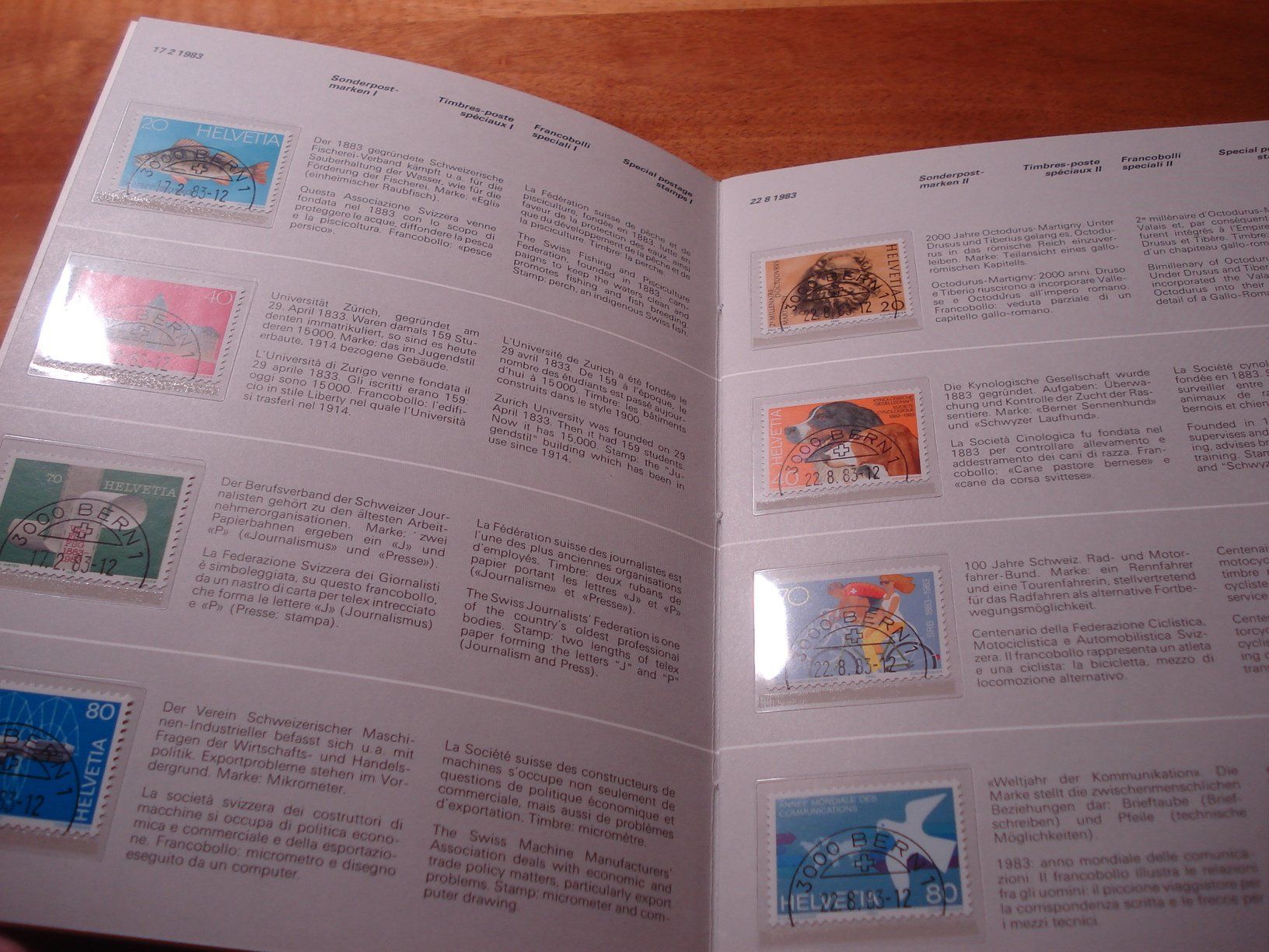 Tutti i francobolli: Jahrbuch Schweiz 1983, ET-o – Usato da Niederwil AG venduto da morostahu 1