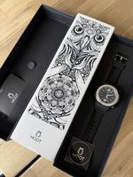 Montre Hoot  Noir & Index Blancs, Cadran Swarovski (Neuve)