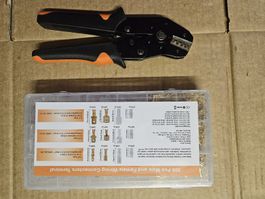 Crimpzange SN-58B mit 300 Steckverbinder - Top Zustand! Neu!