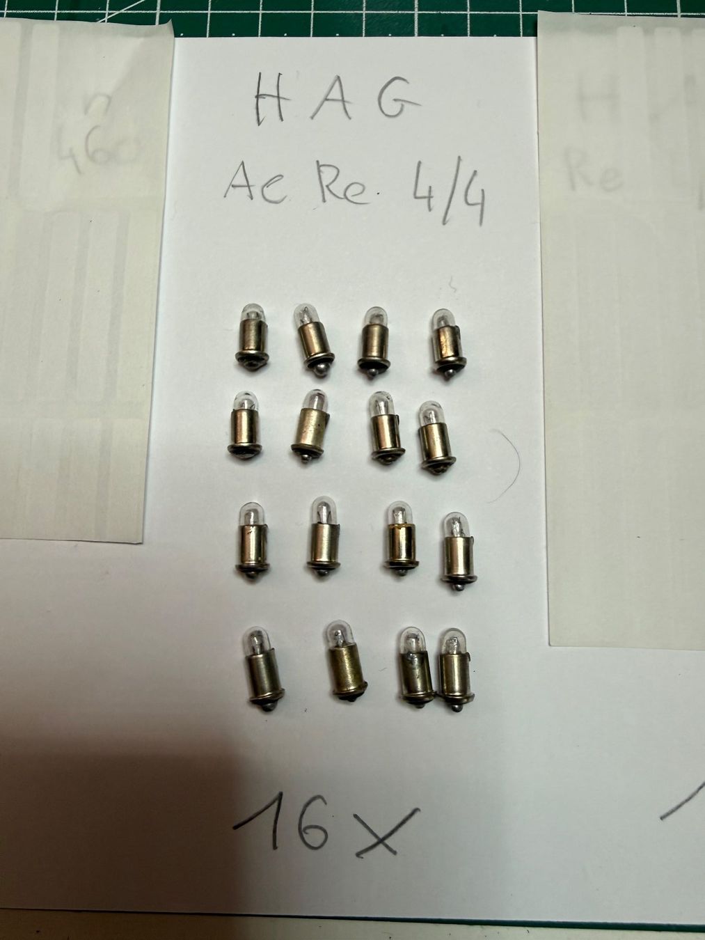 Hag Modellini di ferrovie: HAG set ampoules 12v  Re 4/4 Ae 4/4 – Usato da Martigny venduto da nevada98