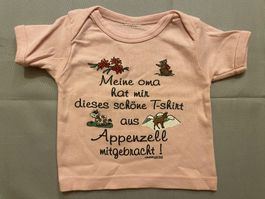 Tshirt Appenzell Gr 80 Schweiz Oma Baby kurzarm rosa Mädchen