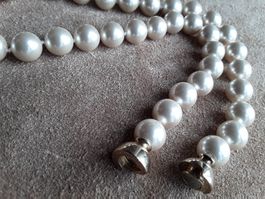 Dicke Vintage TOP Perlenkette mit Magnetverschluss