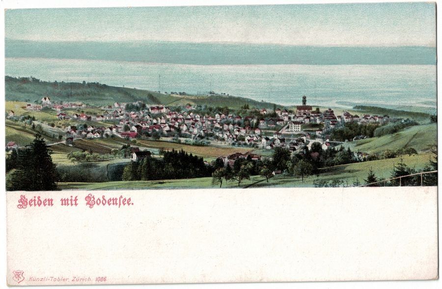 Ansichtskarten: Heiden mit Bodensee, vor 1900 – Gebraucht aus Frauenfeld von POML