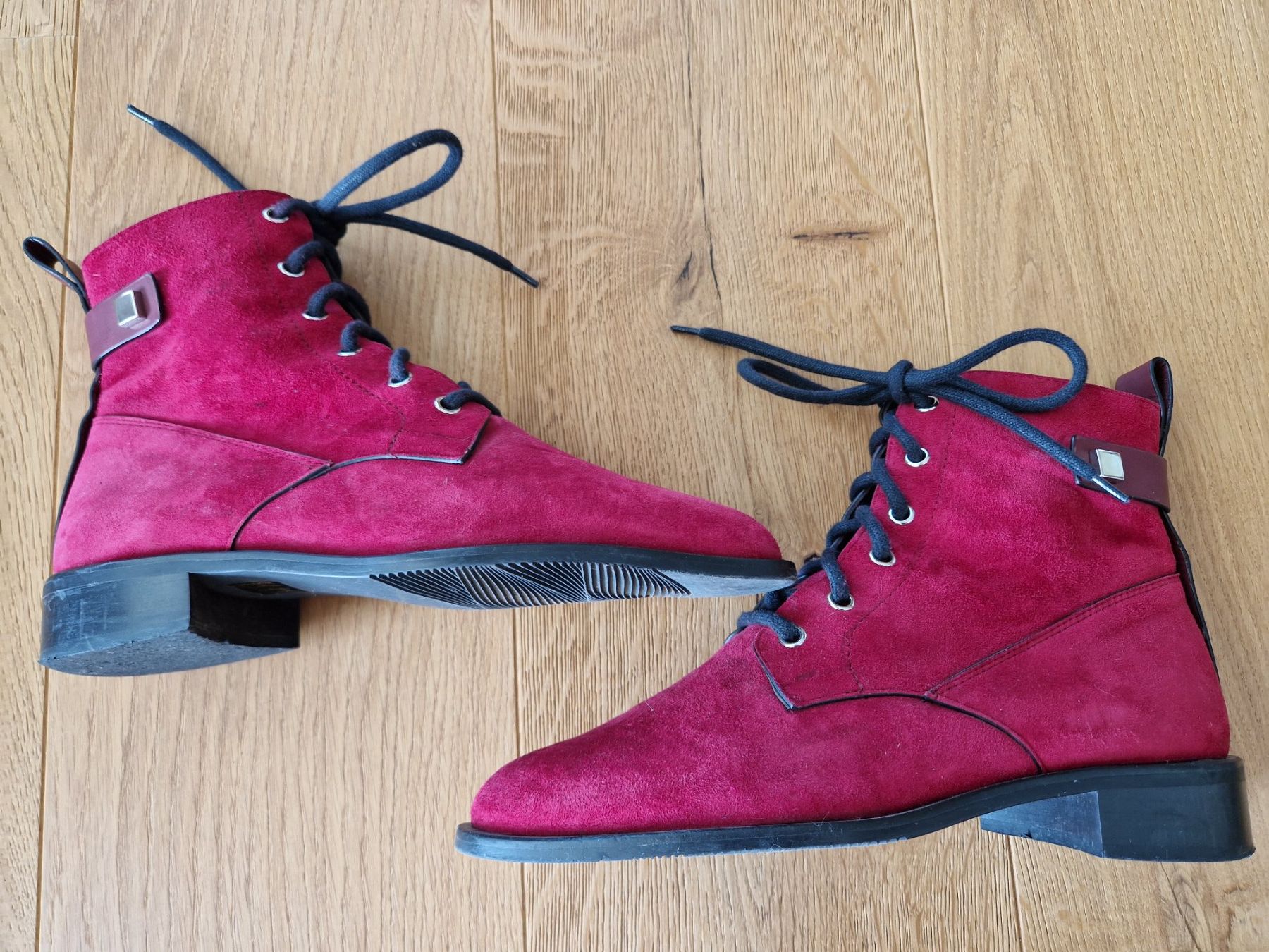 Scarpe da donna: Evaluna Wildleder Stiefelette in Fuchsia rot – Usato da Egliswil venduto da Nevkim 5