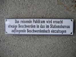 BAHN EMAILSCHILD