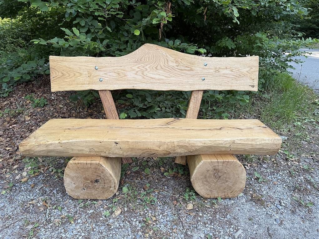 Bänke: Sitzbank Eiche massiv bis 2.4m lang – Neu (gemäss Beschreibung) aus Wallisellen von CH-Holz-CH 1
