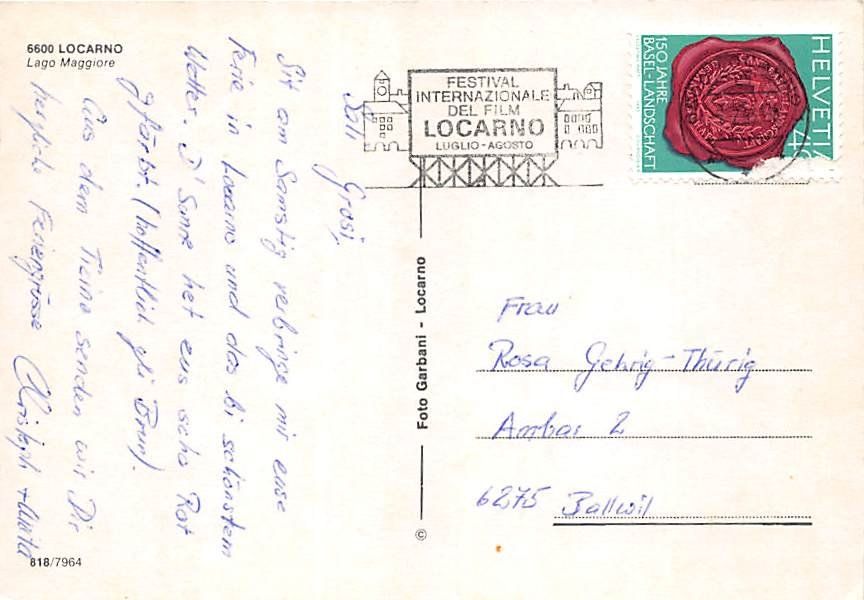 Cartes postales: TI - Locarno – D'occasion à Ottikon b.Kemptth. par Neptun1974 1