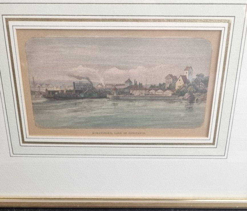 Stiche: Colorierter Stich Romanshorn am Bodensee – Gebraucht aus Flums von Flumsantik 1