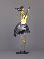 Statue Figur Dekoration Metall 34 × 10 - Mädchen mit Gitarre
